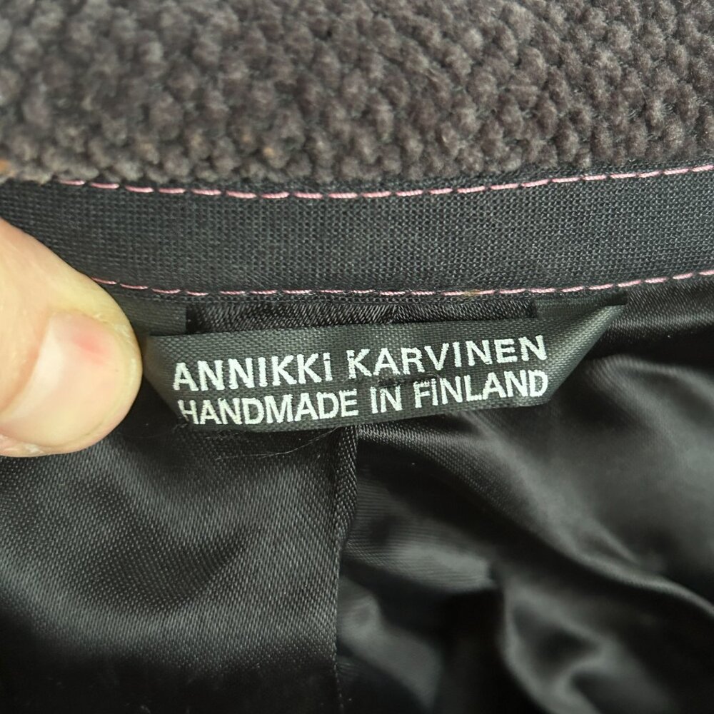 Handmade Finnish Lagenlook Colorblock Cotton Jacket Scandinavian Minimalist M - Picture 10 of 13